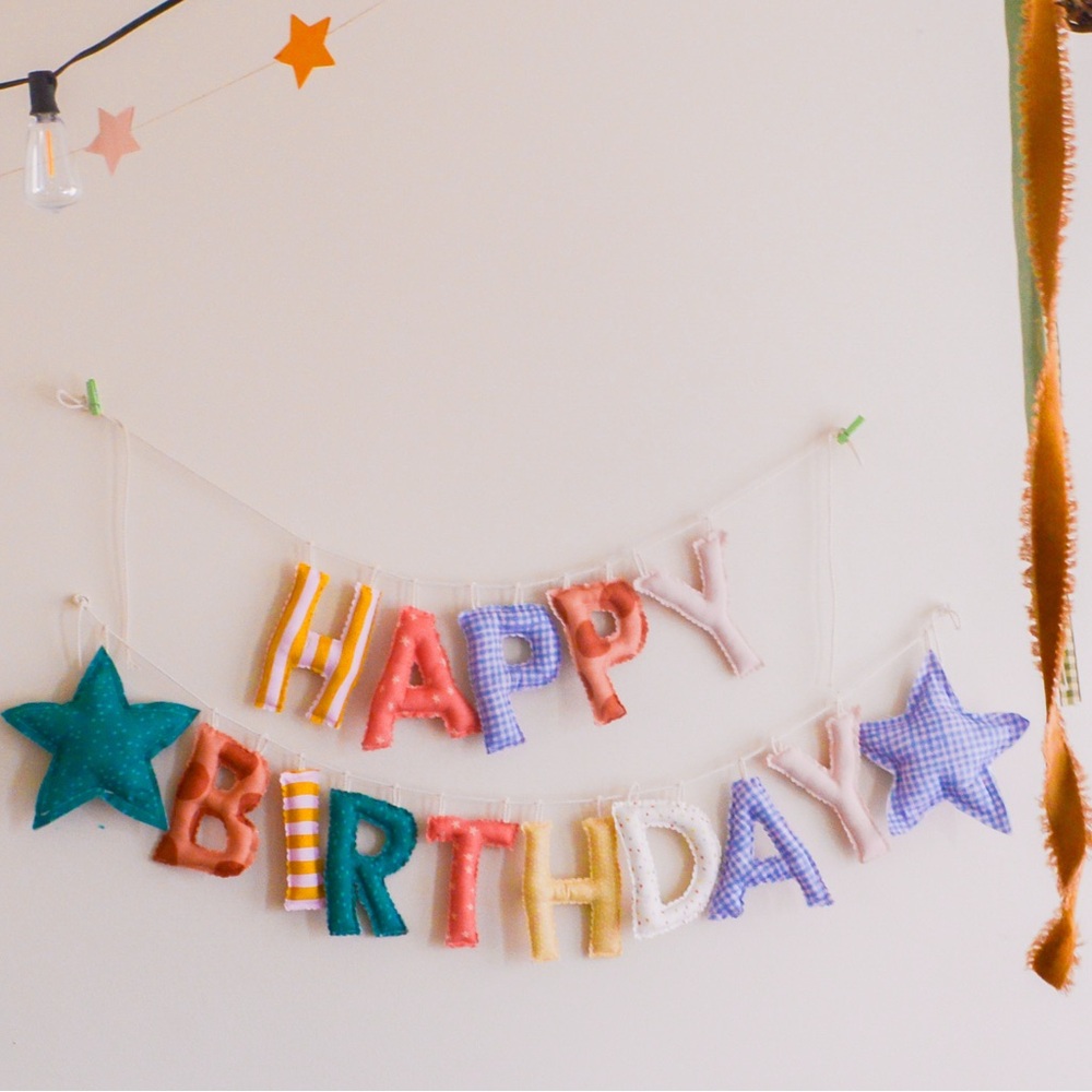 Happy Birthday Fabric Banner